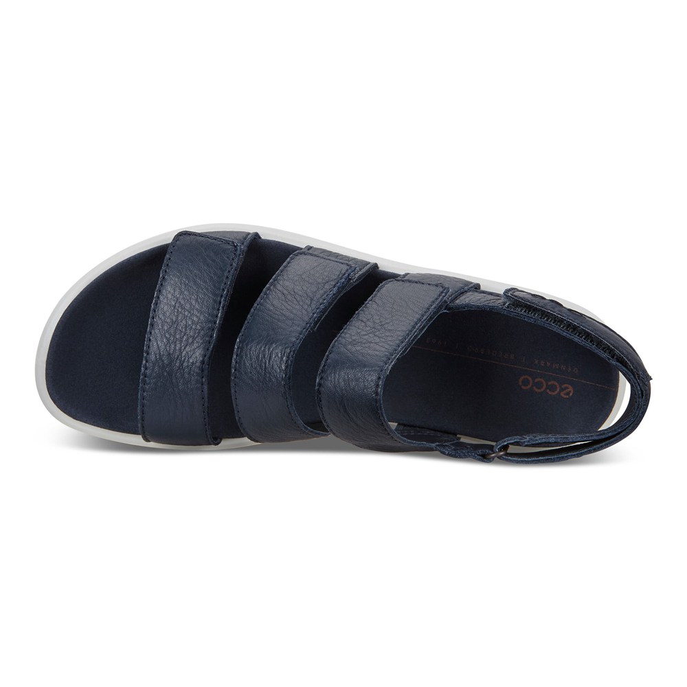 ECCO Womens Sandals Navy - Flowt Flat - JLA-730568